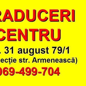 Traduceri. CENTRU. Calitate la preturi avantajoase. REDUCERI 20%. 