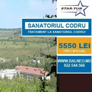 Sanatoriul Codru incepind cu 5550 LEI!