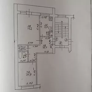 ПРОДАЕТСЯ 2-х КОМНАТНАЯ КВАРТИРА,  АВТОСТАНЦИЯ