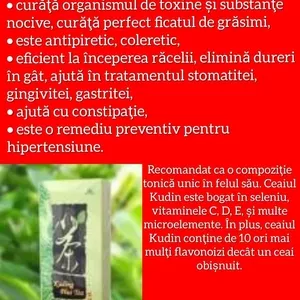 Ceai Kudin  (antiviral + protecţia inimii şi sistemului digestiv 