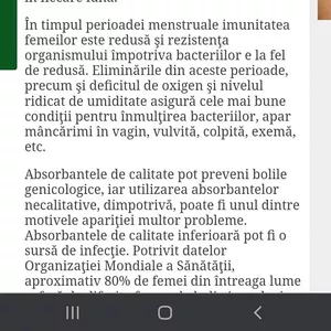 Absorbante Igenice Sunsi Lan calitative