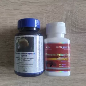 Capsule Reishi Plus+Capsule cu miceliu ciuperci Hou Tou